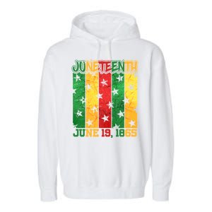 Juneteenth June 19 1865 Traditional Red Gold Green  Garment-Dyed Fleece Hoodie