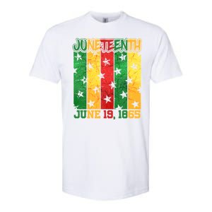 Juneteenth June 19 1865 Traditional Red Gold Green  Softstyle CVC T-Shirt