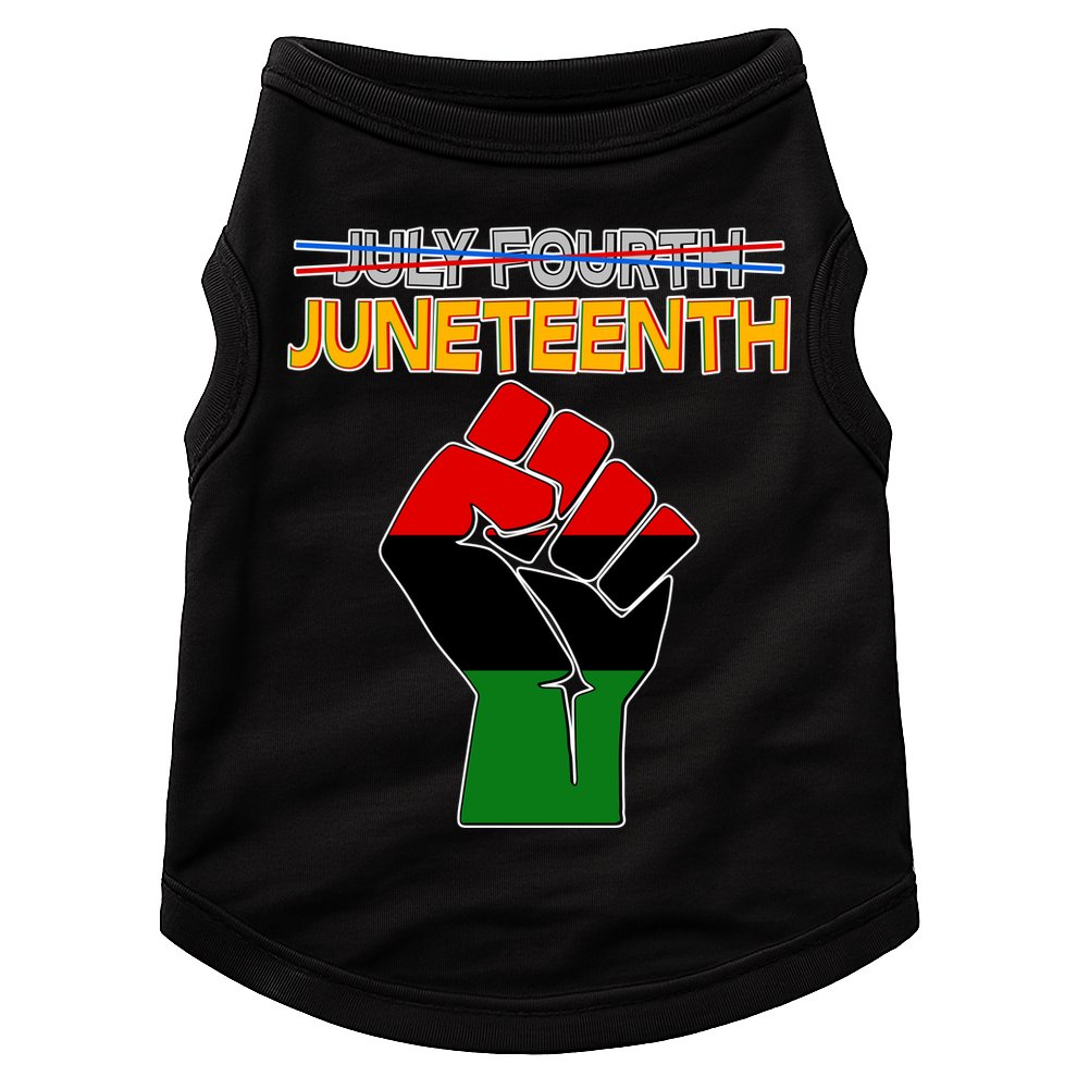 Juneteenth June 19th Traditional Colors Doggie Tank