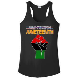 Juneteenth June 19th Traditional Colors Ladies PosiCharge Competitor Racerback Tank