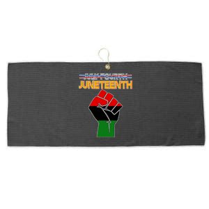 Juneteenth June 19th Traditional Colors Large Microfiber Waffle Golf Towel