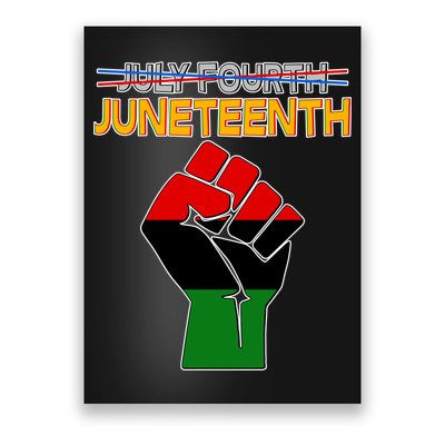 Juneteenth June 19th Traditional Colors Poster