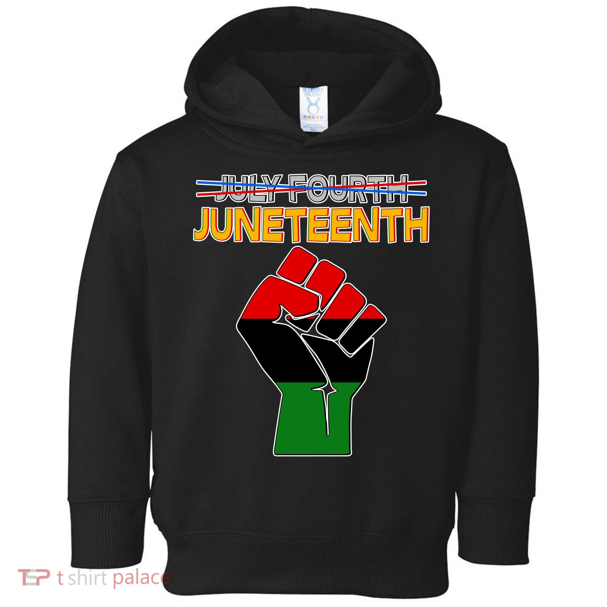 Juneteenth June 19th Traditional Colors Toddler Hoodie