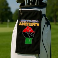 Juneteenth June 19th Traditional Colors Golf Towel