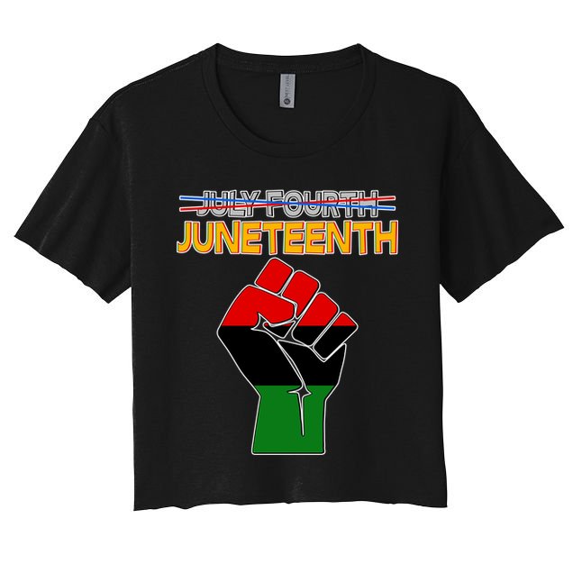 Juneteenth June 19th Traditional Colors Crop Top