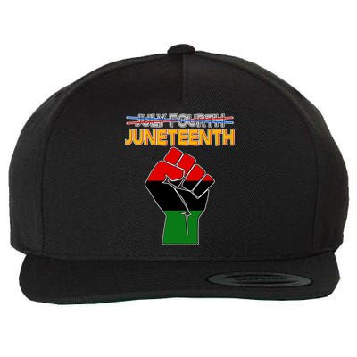 Juneteenth June 19th Traditional Colors Wool Snapback Cap