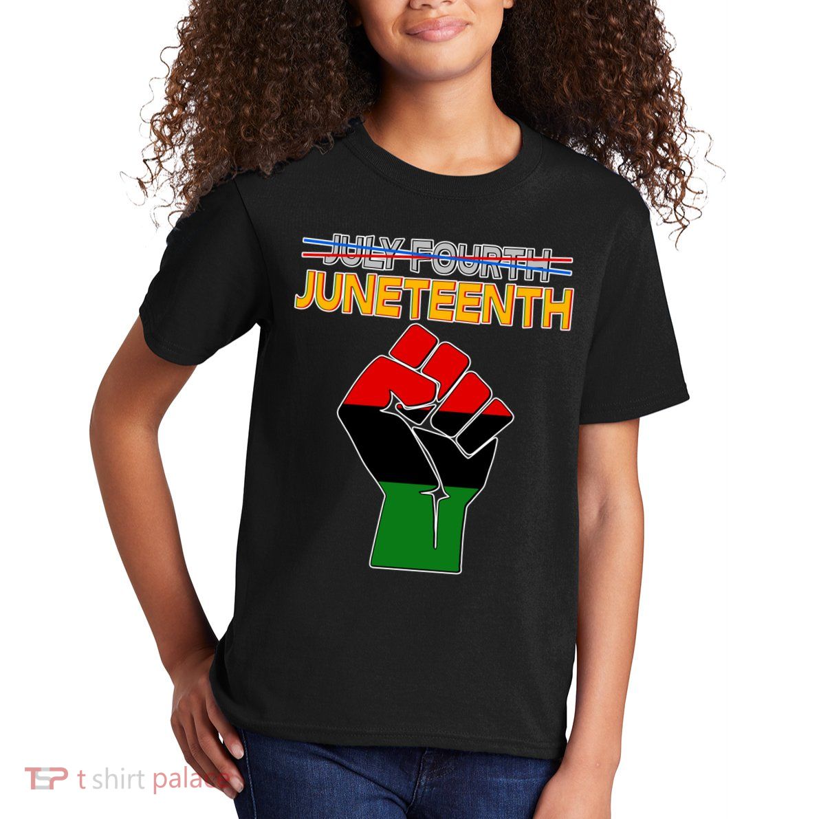 Juneteenth June 19th Traditional Colors Kids T-Shirt