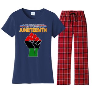 Juneteenth June 19th Traditional Colors Women's Flannel Pajama Set