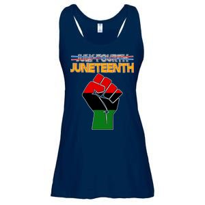 Juneteenth June 19th Traditional Colors Ladies Essential Flowy Tank