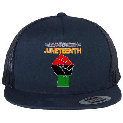 Juneteenth June 19th Traditional Colors Flat Bill Trucker Hat