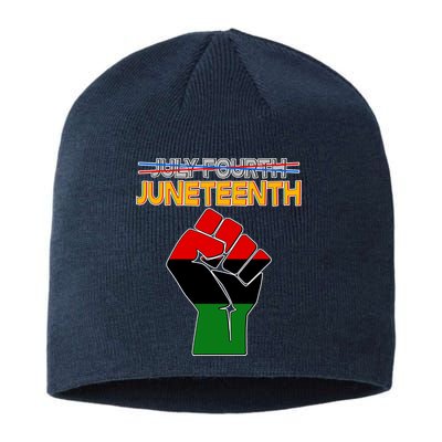 Juneteenth June 19th Traditional Colors Sustainable Beanie