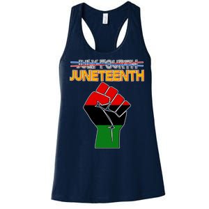 Juneteenth June 19th Traditional Colors Women's Racerback Tank