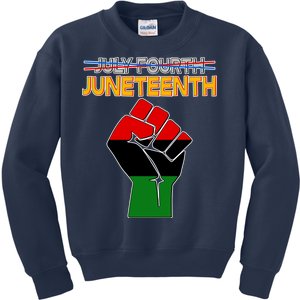 Juneteenth June 19th Traditional Colors Kids Sweatshirt