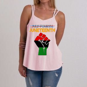 Juneteenth June 19th Traditional Colors Women's Strappy Tank