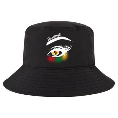 Juneteenth Red Gold Green Eyelashes  Cool Comfort Performance Bucket Hat