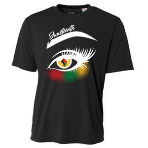 Juneteenth Red Gold Green Eyelashes  Cooling Performance Crew T-Shirt