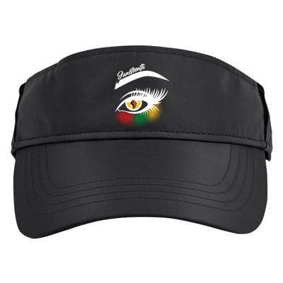 Juneteenth Red Gold Green Eyelashes  Adult Drive Performance Visor