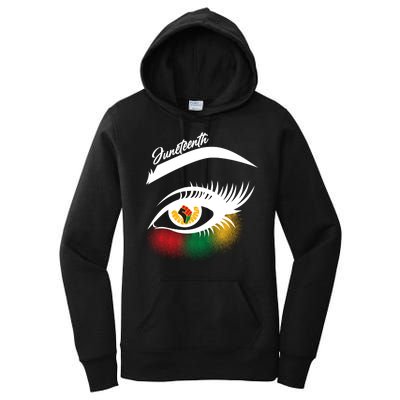 Juneteenth Red Gold Green Eyelashes  Women's Pullover Hoodie