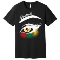 Juneteenth Red Gold Green Eyelashes  Premium T-Shirt