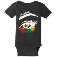 Juneteenth Red Gold Green Eyelashes  Baby Bodysuit