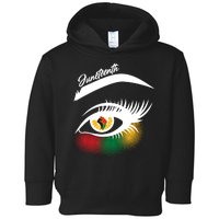 Juneteenth Red Gold Green Eyelashes  Toddler Hoodie