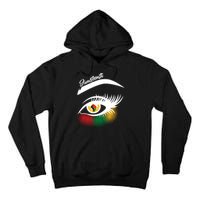 Juneteenth Red Gold Green Eyelashes  Tall Hoodie