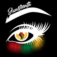 Juneteenth Red Gold Green Eyelashes  Cropped Pullover Crew