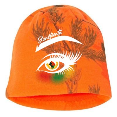 Juneteenth Red Gold Green Eyelashes  Kati - Camo Knit Beanie