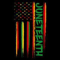 Juneteenth Red Gold Green USA Flag Cooling Performance Crew T-Shirt