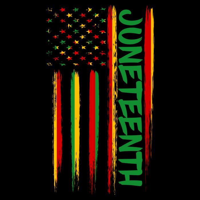 Juneteenth Red Gold Green USA Flag Cooling Performance Crew T-Shirt