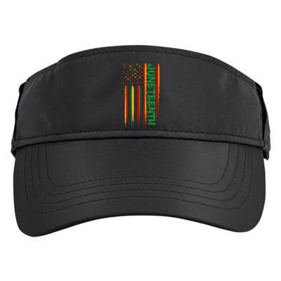 Juneteenth Red Gold Green USA Flag Adult Drive Performance Visor