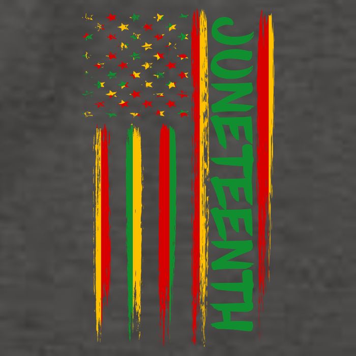Juneteenth Red Gold Green USA Flag Vector Backpack