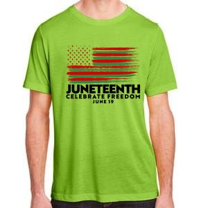 Juneteenth US Flag Celebrate Freedom June 19 Adult ChromaSoft Performance T-Shirt