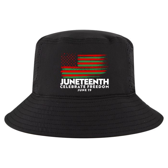 Juneteenth US Flag Celebrate Freedom June 19 Cool Comfort Performance Bucket Hat