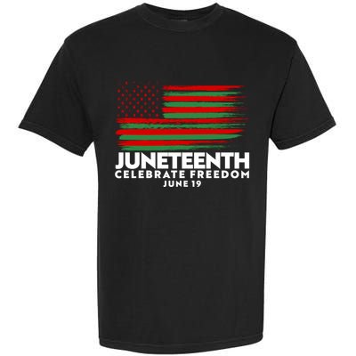 Juneteenth US Flag Celebrate Freedom June 19 Garment-Dyed Heavyweight T-Shirt