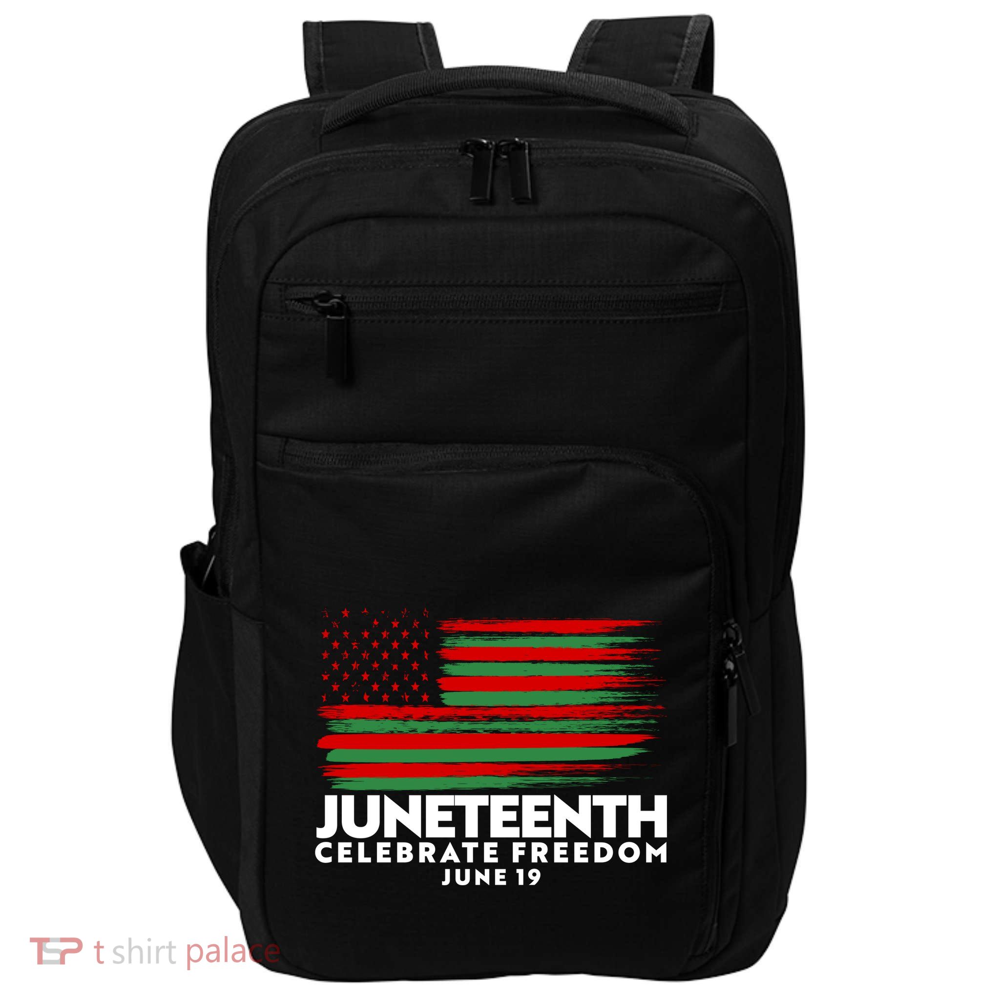 Juneteenth US Flag Celebrate Freedom June 19 Impact Tech Backpack