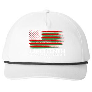 Juneteenth US Flag Celebrate Freedom June 19 Snapback Five-Panel Rope Hat