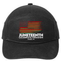 Juneteenth US Flag Celebrate Freedom June 19 7-Panel Snapback Hat