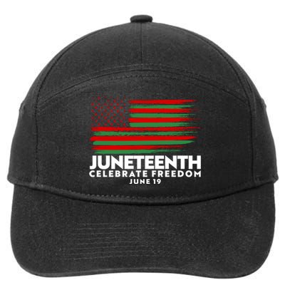 Juneteenth US Flag Celebrate Freedom June 19 7-Panel Snapback Hat