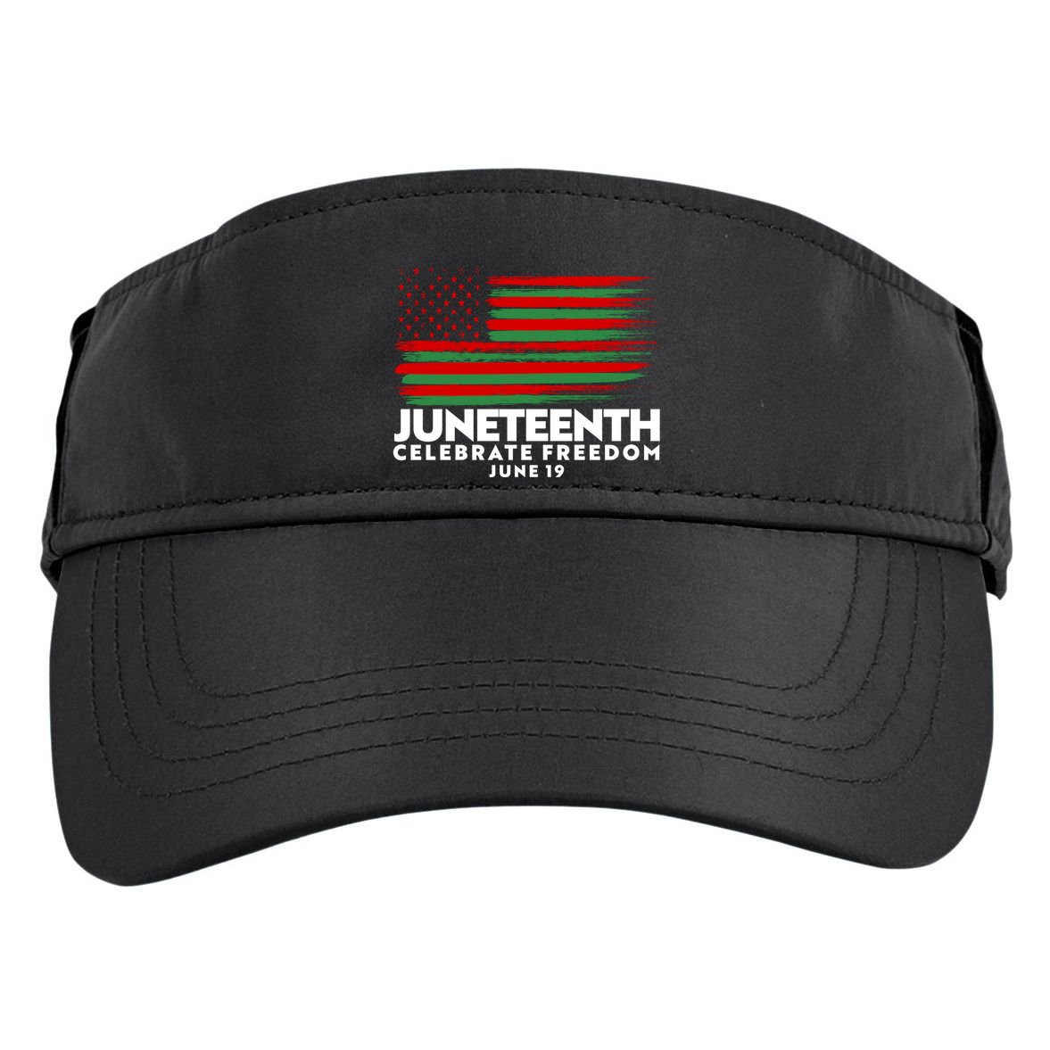Juneteenth US Flag Celebrate Freedom June 19 Adult Drive Performance Visor