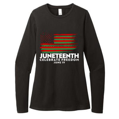 Juneteenth US Flag Celebrate Freedom June 19 Womens CVC Long Sleeve Shirt