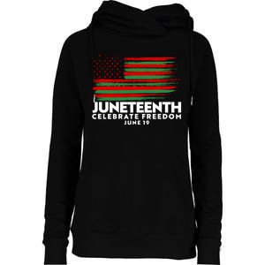 Juneteenth US Flag Celebrate Freedom June 19 Womens Funnel Neck Pullover Hood