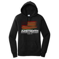 Juneteenth US Flag Celebrate Freedom June 19 Women's Pullover Hoodie