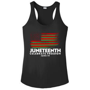 Juneteenth US Flag Celebrate Freedom June 19 Ladies PosiCharge Competitor Racerback Tank