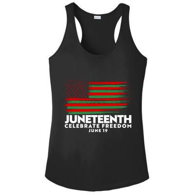 Juneteenth US Flag Celebrate Freedom June 19 Ladies PosiCharge Competitor Racerback Tank