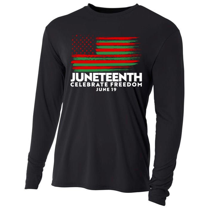 Juneteenth US Flag Celebrate Freedom June 19 Cooling Performance Long Sleeve Crew