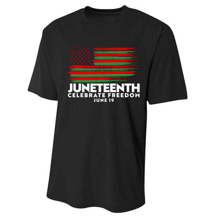 Juneteenth US Flag Celebrate Freedom June 19 Performance Sprint T-Shirt