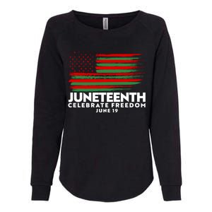 Juneteenth US Flag Celebrate Freedom June 19 Womens California Wash Sweatshirt