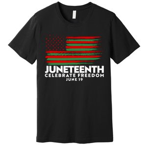 Juneteenth US Flag Celebrate Freedom June 19 Premium T-Shirt