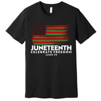 Juneteenth US Flag Celebrate Freedom June 19 Premium T-Shirt